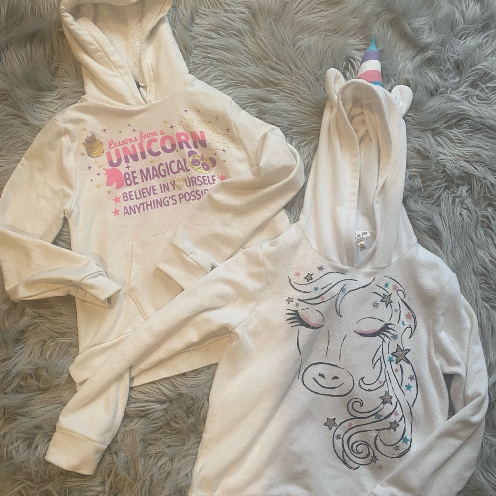Girls unicorn hoodie bundle